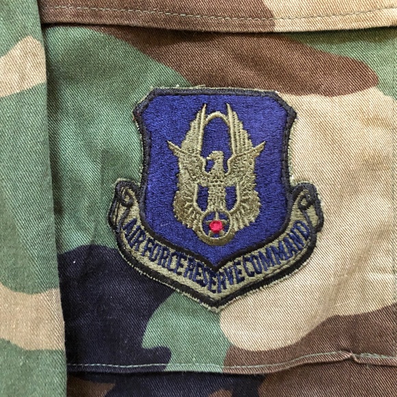 United States Military US Army Air Force Military fatigues Camo Button Up  Large - Picture 7 of 10